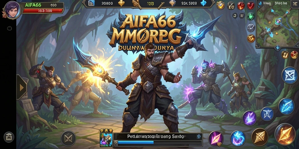 Tangkapan layar AIFA66 yang menampilkan aksi gameplay MMORPG yang mendebarkan.
