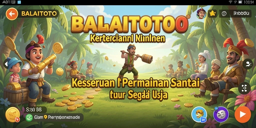 Tampilan seru gameplay BALAITOTO dengan karakter menarik.
