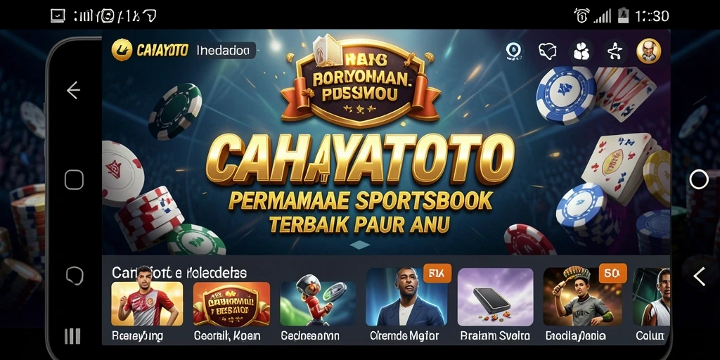 Screenshot utama CAHAYATOTO menunjukkan pengalaman taruhan olahraga yang mendebarkan.
