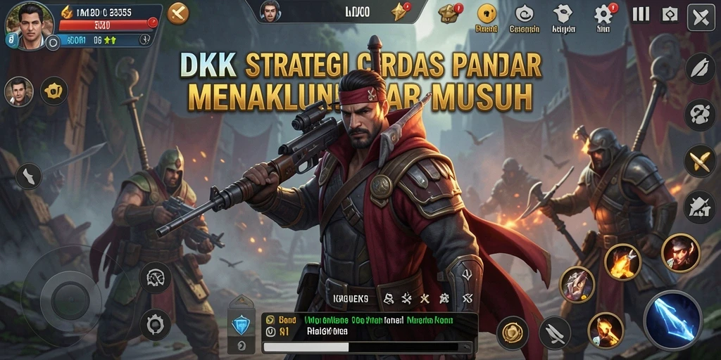 Tampilan gameplay menegangkan yang menunjukkan pertempuran strategis di DKK.