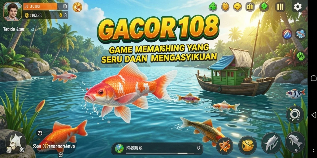 Gameplay GACOR108 yang mengasyikkan saat memancing ikan.