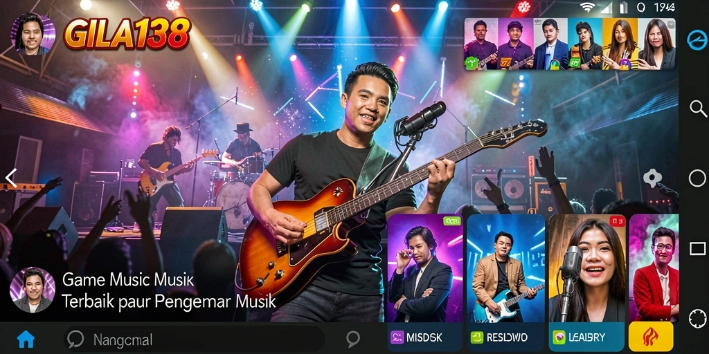 Screenshot utama GILA138 menampilkan gameplay seru dalam permainan musik.