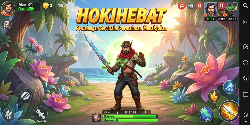Tampilan gameplay HOKIHEBAT yang memukau dan penuh petualangan.
