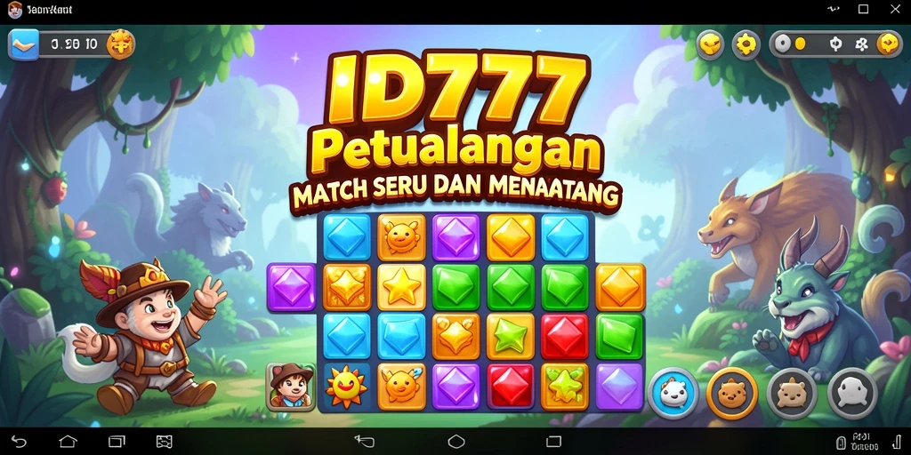Tampilan gameplay seru dalam game Match-3 ID777.