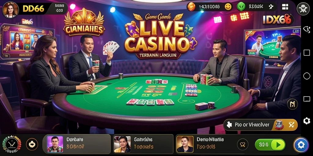 Tampilan gameplay langsung di aplikasi IDX66 dengan dealer profesional.