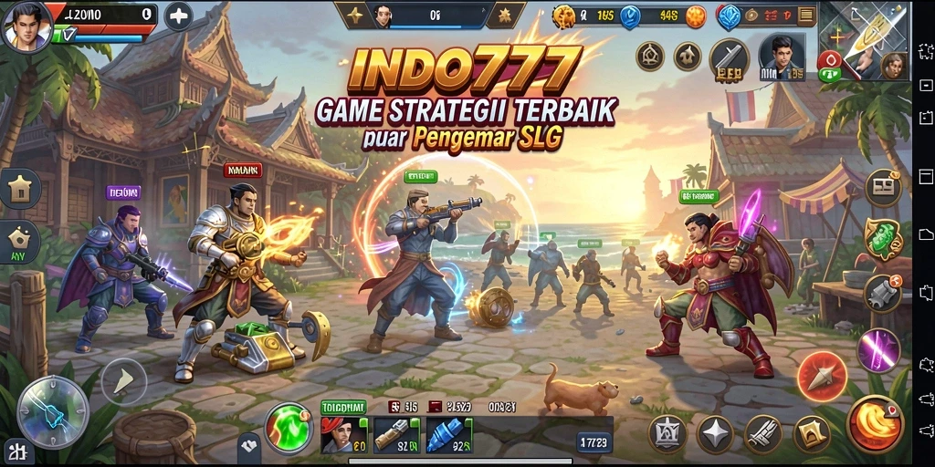 Tangkapan layar gameplay INDO777 yang menunjukkan pertempuran strategi.