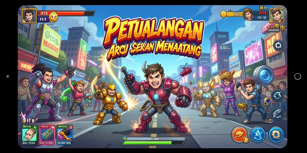 Screenshot JKT8 menampilkan aksi gameplay Arcade yang seru dan menantang.