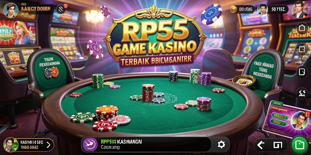 Screenshot utama RP55 menampilkan gameplay Kasino yang seru dan mendebarkan.