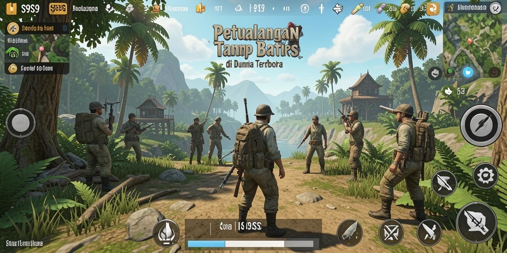 Screenshot gameplay S9S9 menampilkan petualangan seru di dunia terbuka.