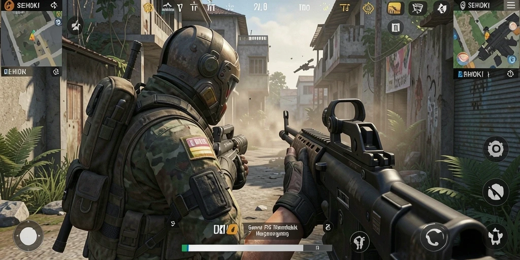 Tangkapan layar SEHOKI menampilkan aksi seru dalam mode FPS.