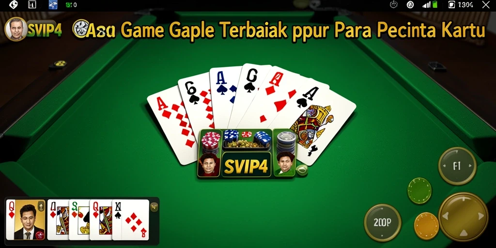 Screenshot gameplay SVIP4 yang penuh aksi dan strategi Gaple.