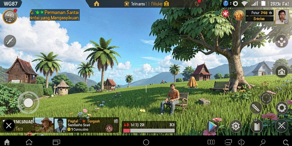 Tampilan gameplay <strong>WG87</strong> yang cerah dan interaktif.